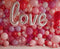Kate Saint Valentin Ballons Love Rose Toile de fond en Laine conçue par Emetselch