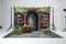 Kate Forêt Étagère à livres Scolaire Arche Toile de fond+Herbe Escaliers en Pierre Sol Toile de fond - Kate Backdrop FR