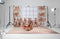 Kate Ours en peluche Fenêtre Anniversaire Toile de fond+Plancher en Bois Sol Toile de fond