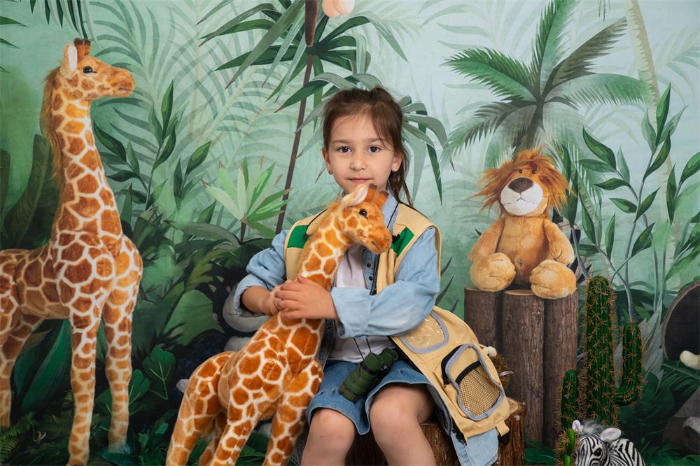 Kate Jungle Animaux Cake smash Toile de fond conçu par Emetselch - Kate Backdrop FR