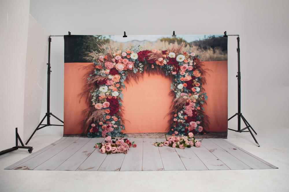 Kate Fleurs Bohème Jaune Extérieur Toile de fond conçue par Mini MakeBelieve - Kate Backdrop FR
