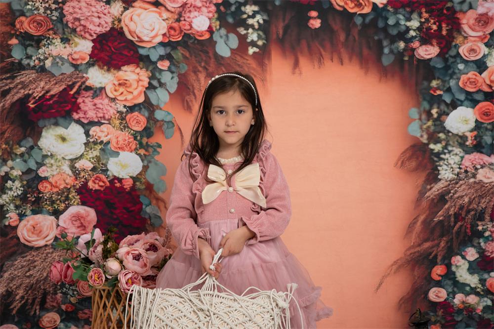 Kate Fleurs Bohème Jaune Extérieur Toile de fond conçue par Mini MakeBelieve - Kate Backdrop FR
