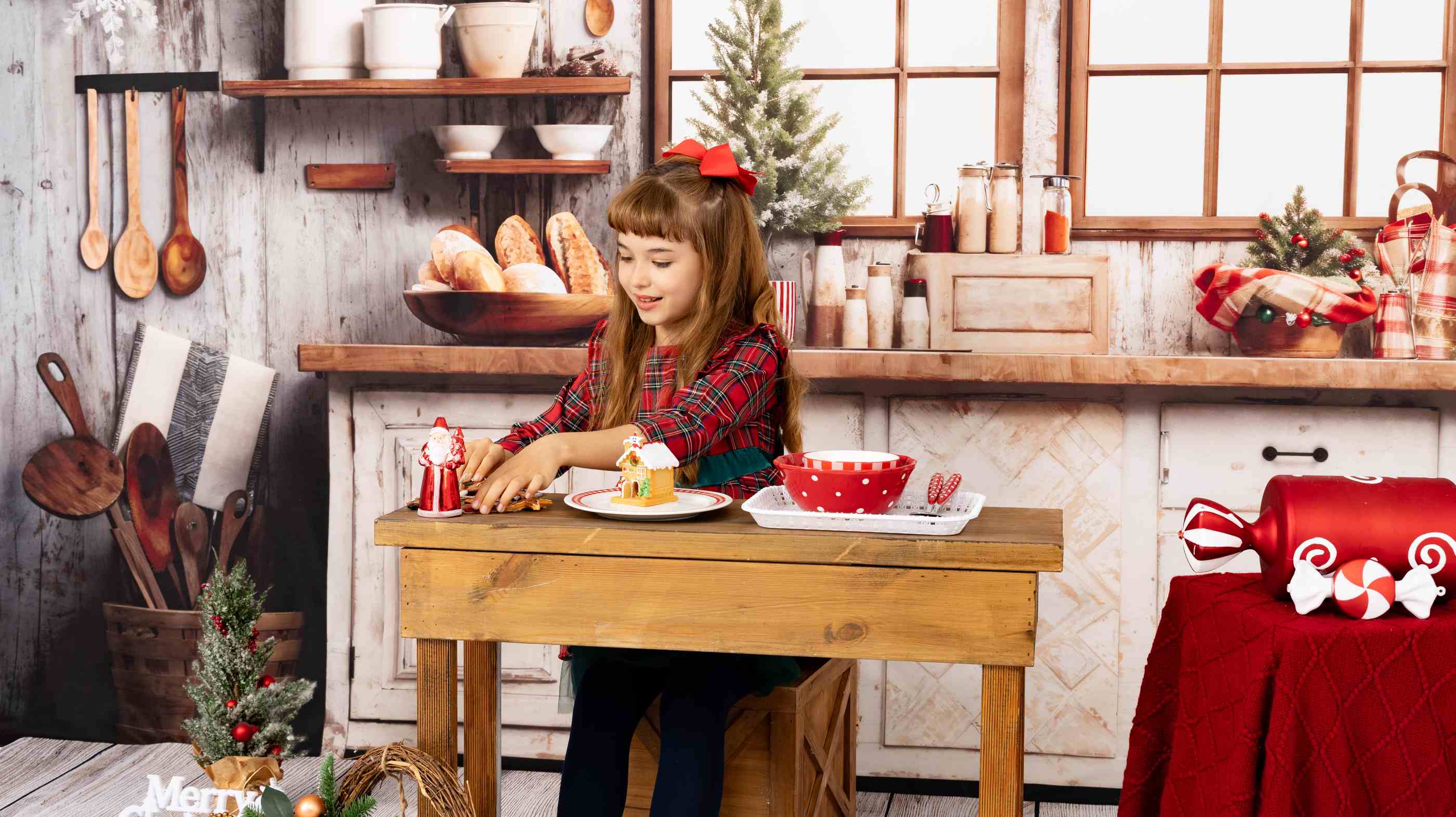 Kate Noël Cuisine Mur en bois Fenêtre Toile de fond conçue par Emetselch - Kate Backdrop FR