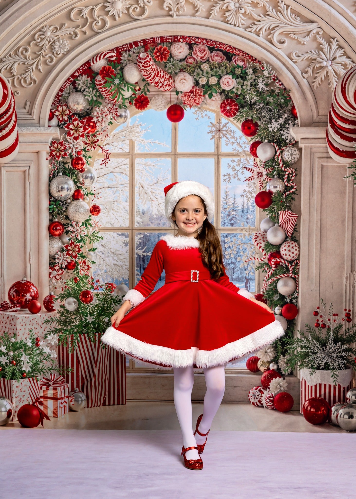 Kate Noël Bonbons Rétro Fenêtre Arche Toile de fond conçue par Emetselch