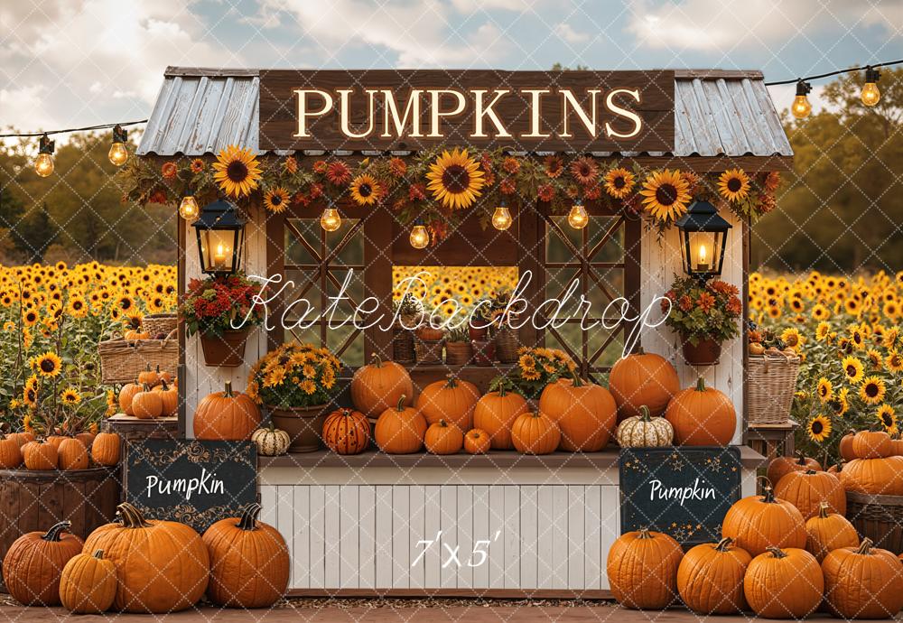 Kate Automne Citrouilles Tournesols Stand Toile de fond conçue par Emetselch - Kate Backdrop FR