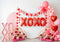 Kate La Saint Valentin Ballons Cœurs Fleurs Toile de fond conçue par Patty Roberts - Kate Backdrop FR