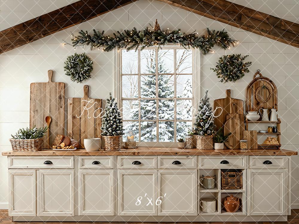 Kate Noël Cuisine Fenêtre Placard Toile de fond en Laine conçue par Emetselch