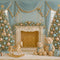 Kate Noël Sapins Ours Cheminée Cadeaux Toile de fond conçue par Ashley Paul