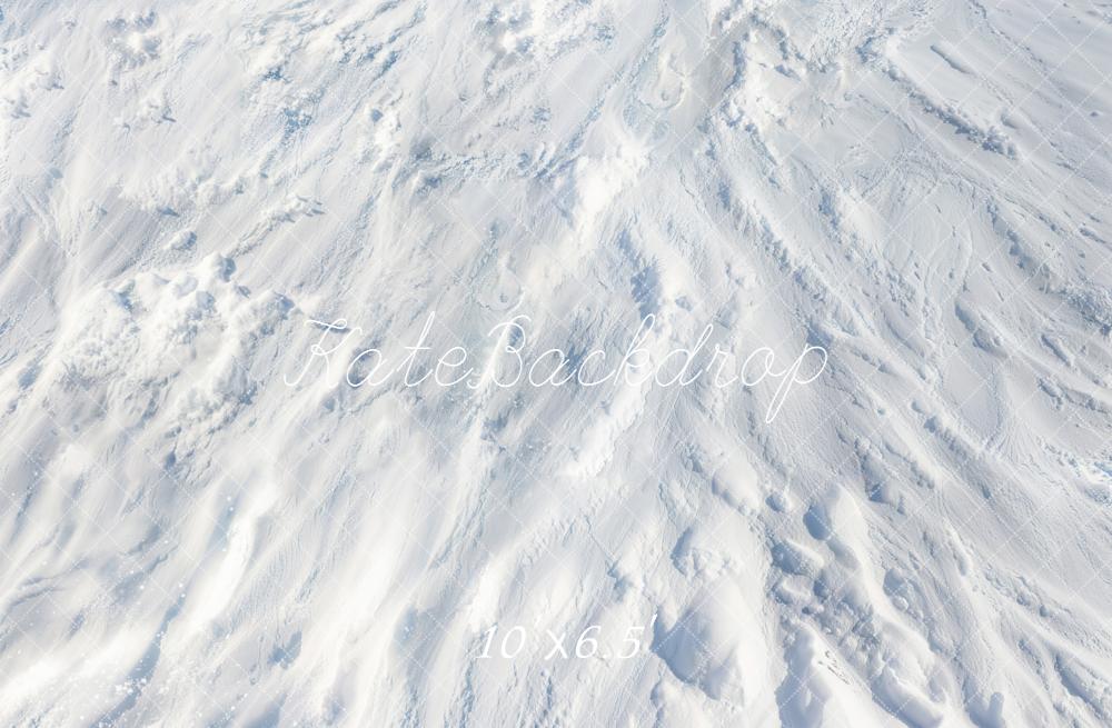 Kate Hiver Neige Texture Blanc Sol Toile de fond conçue par Emetselch - Kate Backdrop FR
