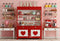Kate La Saint Valentin Cuisine Pâtisserie Rouge Toile de fond conçue par Emetselch - Kate Backdrop FR