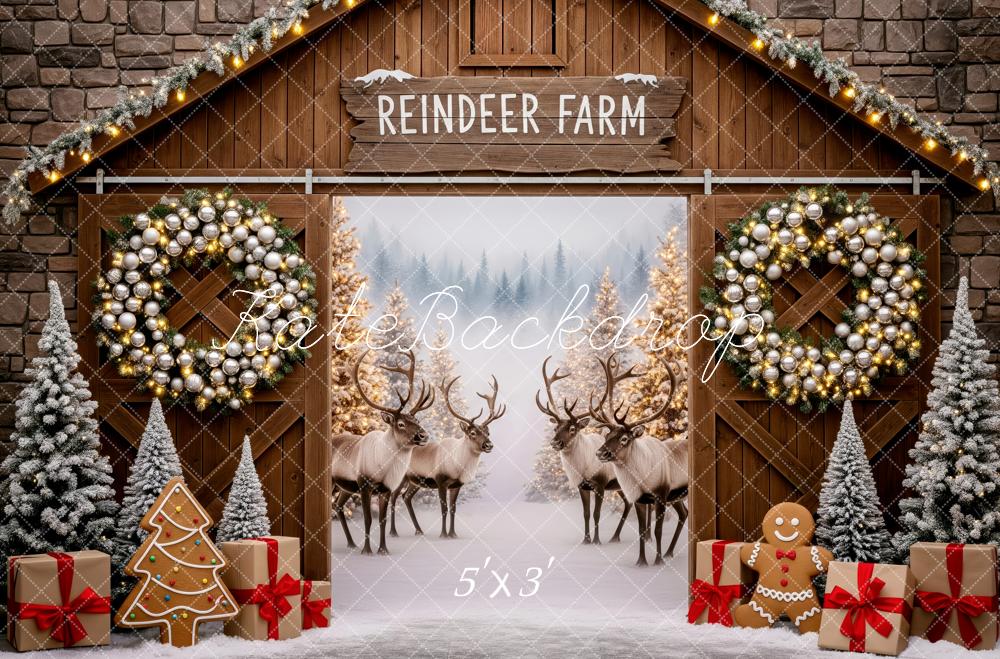 Kate Noël Ferme Rennes Couronnes Neige Toile de fond conçue par Patty Roberts