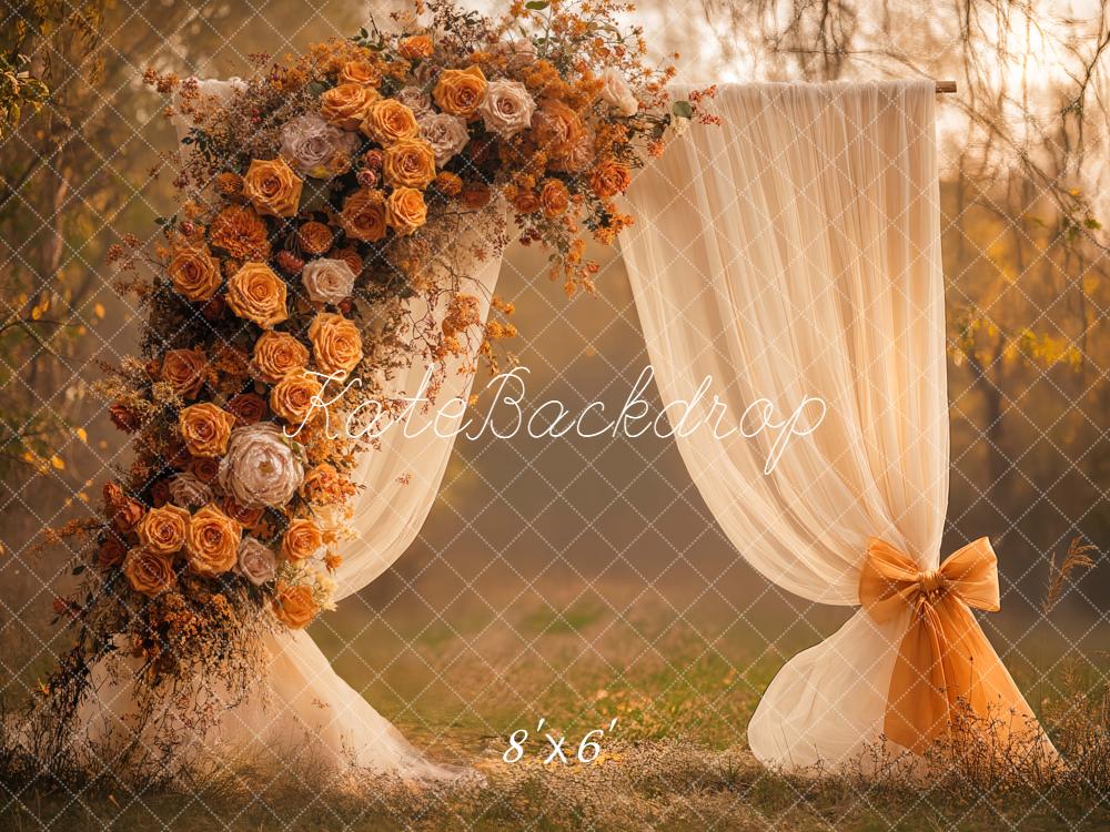 Kate Mariage Arche Rideau Fleurs Toile de fond conçue par Emetselch - Kate Backdrop FR