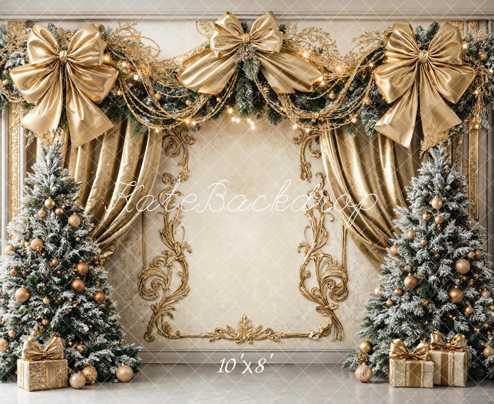 Kate Noël Arbre Doré Décor Luxueux Toile de fond en Laine conçue par Emetselch