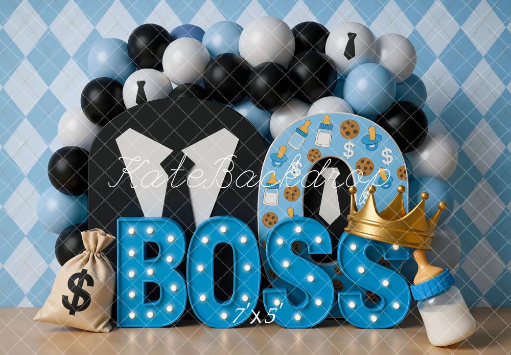 Kate Anniversaire Boss Ballons Costume Toile de fond conçue par Mini MakeBelieve - Kate Backdrop FR