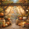 Kate Automne Citrouilles Lumière Foins Toile de fond conçue par Emetselch