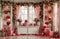 Kate Saint Valentin Fleurs Fenêtre Cadeaux Toile de fond en Laine conçue par Emetselch