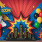 Kate Bande Dessinée Ville Ballons Étoiles Toile de fond conçue par Mini MakeBelieve