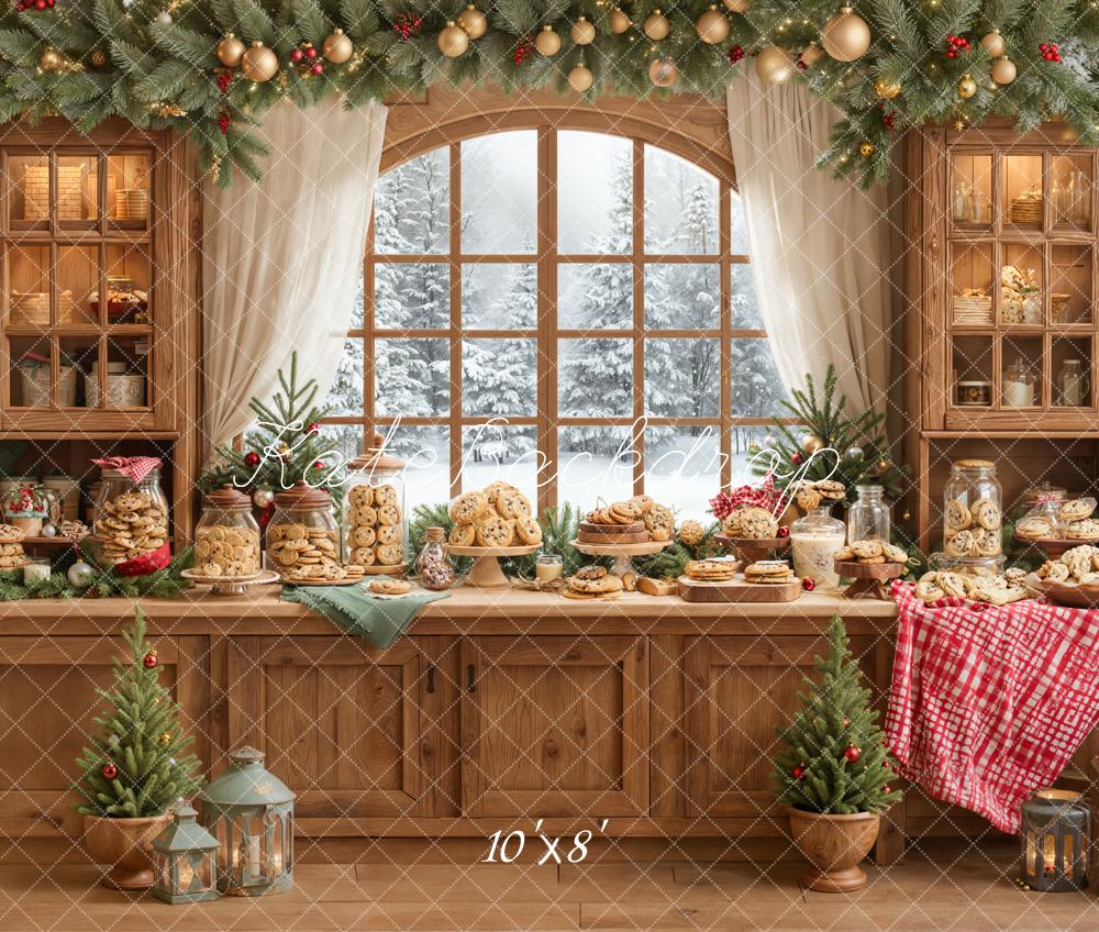 Kate Noël Biscuits Cuisine Fenêtre Toile de fond en Laine conçue par Emetselch - Kate Backdrop FR