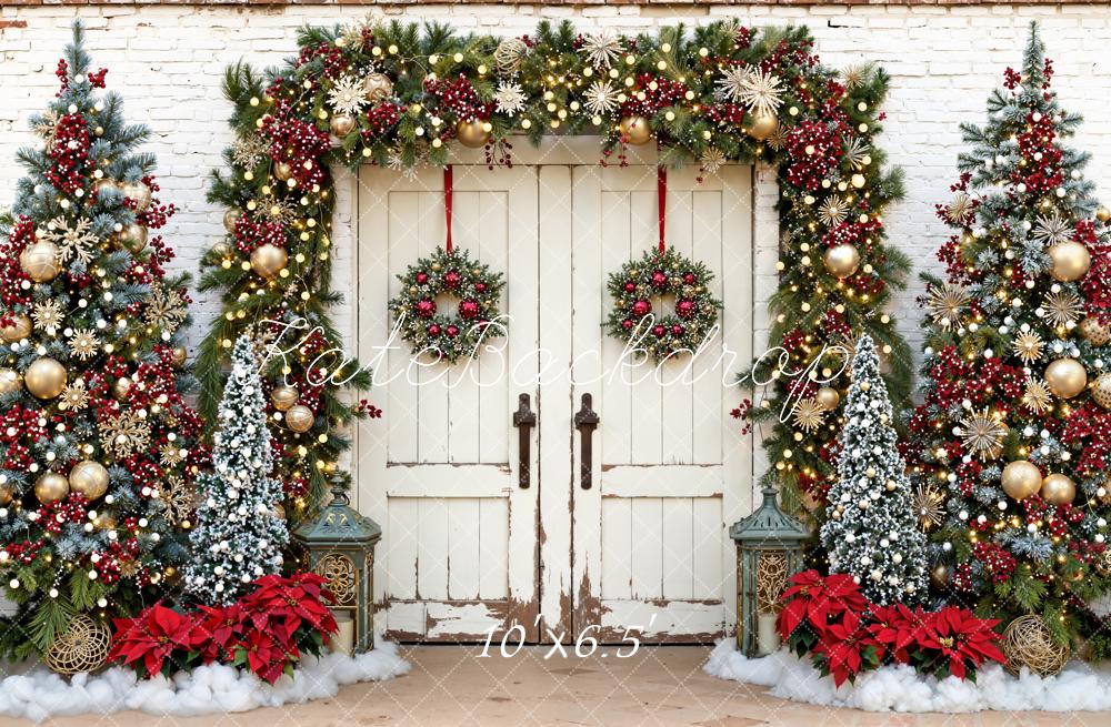 Kate Noël Porte Sapins Décor Toile de fond en Laine conçue par Emetselch - Kate Backdrop FR
