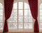 Kate Saint Valentin Fenêtre Rideaux Rouge Toile de fond en Laine conçue par Emetselch