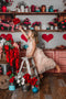 Kate Saint Valentin Cuisine Fleurs Rouge Cœur Toile de fond conçue par Emetselch - Kate Backdrop FR