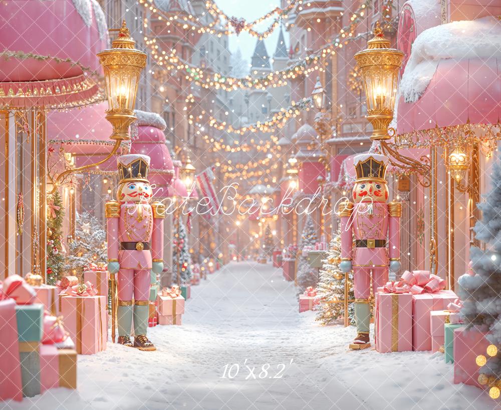 Kate Noël Casse-Noisette Cadeaux Rose Toile de fond conçue par Emetselch - Kate Backdrop FR