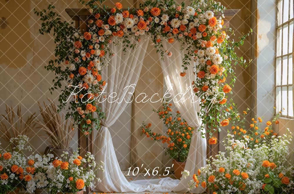 Kate Arche Fleurs Mariage Élégant Toile de fond conçue par Mini MakeBelieve