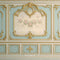 Kate Mur Vintage Or Bleu Fleurs Toile de fond conçue par Mini MakeBelieve