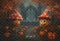 Kate Halloween Citrouilles Champignons Toile de fond en Laine conçue par Emetselch
