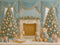 Kate Noël Sapins Ours Cheminée Cadeaux Toile de fond conçue par Ashley Paul