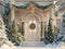 Kate Noël Maison Sapins Neige Toile de fond conçue par Emetselch - Kate Backdrop FR