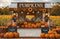 Kate Automne Citrouilles Tournesols Champ Toile de fond en Laine conçue par Emetselch - Kate Backdrop FR