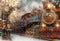 Kate Train Polaire Noël Casse-Noisette Horloge Toile de fond conçue par Emetselch