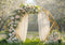 Kate Mariage Arche Fleurs Lumière du Soleil Toile de fond conçue par Mini MakeBelieve