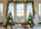Kate Noël Fenêtre Arbres Cadeaux Blanc Toile de fond conçue par Mini MakeBelieve - Kate Backdrop FR