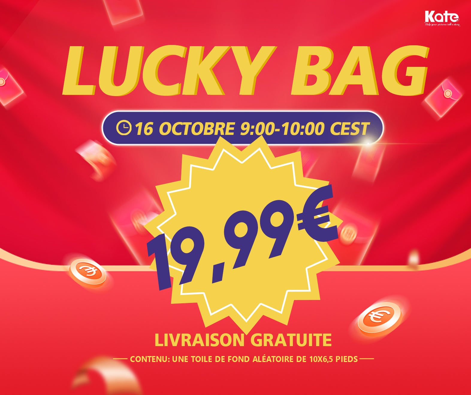 Lucky Bags avec LIVRAISON GRATUITE —— Chaque personne ne peut acheter qu’un seul lucky bag. (Heure d'ouverture: 9:00-10:00 CEST le 17 octobre)
