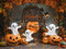 Kate Halloween Citrouilles Fantômes Feuilles Toile de fond conçue par Emetselch - Kate Backdrop FR