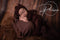 Kate Marron Foncé Vintage Bois Nouveau née Toile de fond en Vinyle - Kate Backdrop FR