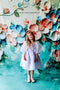 Kate Fleurs Peinture Pastel Beaux-Arts Vert Toile de fond en Laine conçue par GQ - Kate Backdrop FR