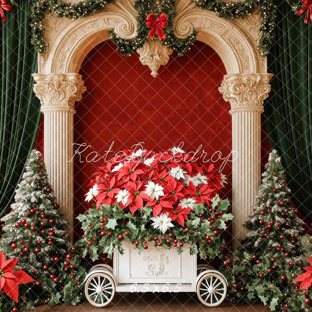 Kate Sapin de Noël Arche Fleurs Toile de fond conçue par Mini MakeBelieve