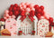 Kate Cerise Ballons Clôture Tarte Arche Toile de fond conçue par Mini MakeBelieve - Kate Backdrop FR