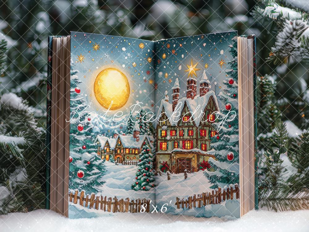 Kate Noël Livre Contes de fées Neige Toile de fond conçue par Mini MakeBelieve - Kate Backdrop FR
