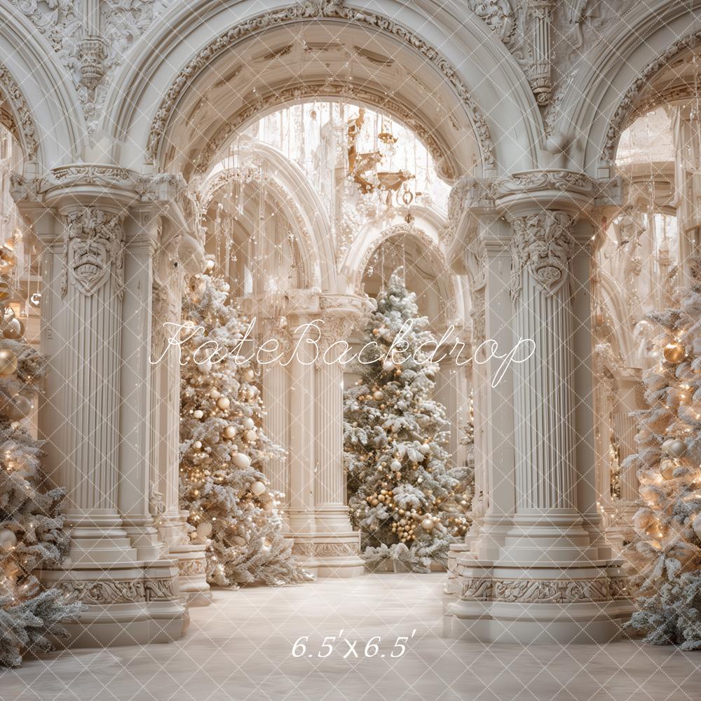 Kate Noël Château Rétro Blanc Arche Toile de fond conçue par Ashley Paul
