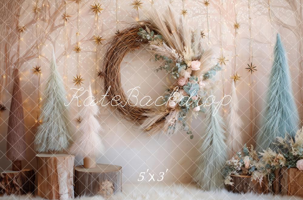 Kate Forêt Couronne Fleurs Pastel Toile de fond conçue par Patty Roberts - Kate Backdrop FR
