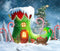 Kate Noël Maison Botte Neige Bonbon Toile de fond en Laine conçue par Emetselch - Kate Backdrop FR