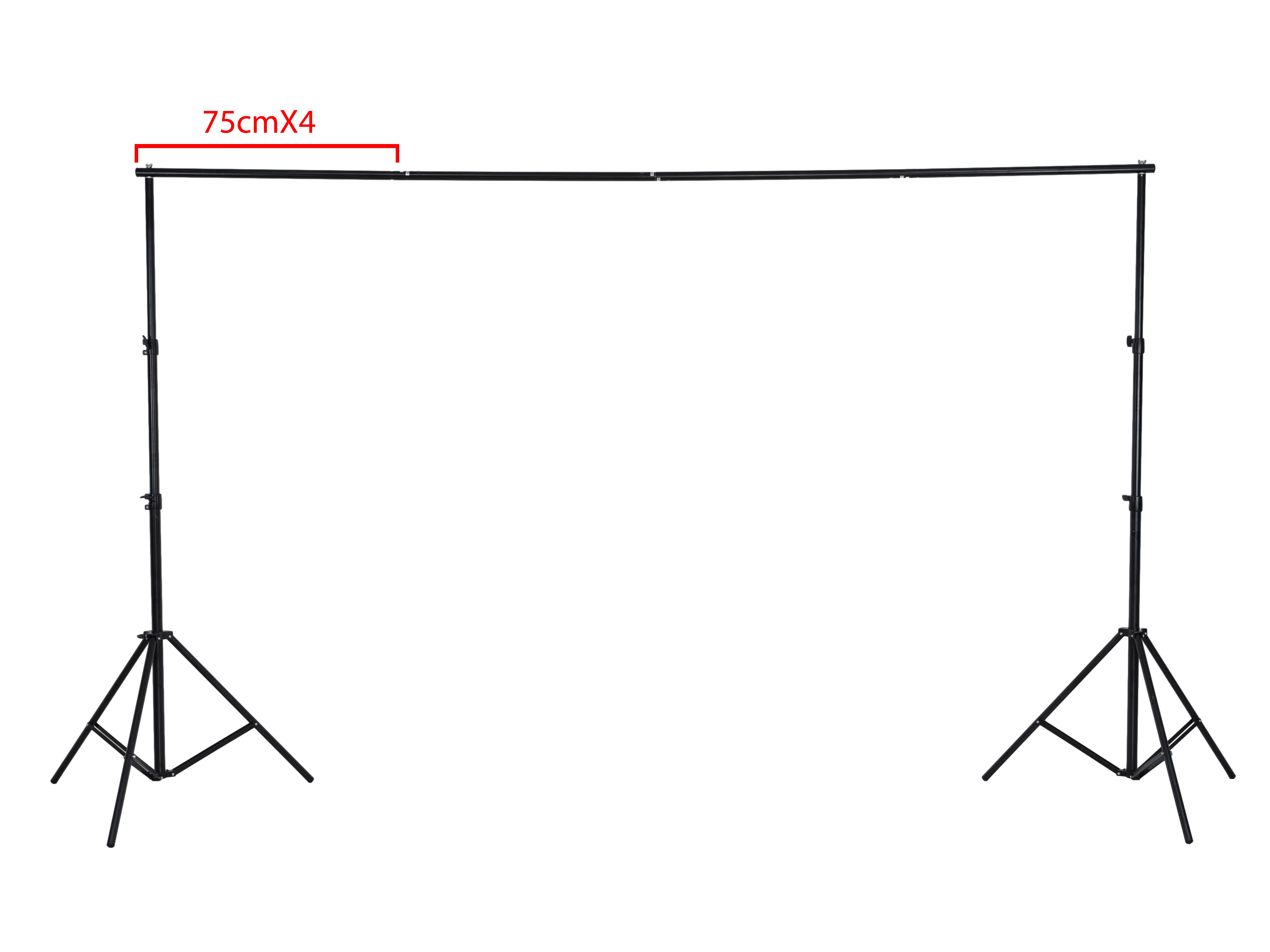 Kate Aluminium Noir 4 barres transversales Support de Fond pour la photographie - Kate Backdrop FR