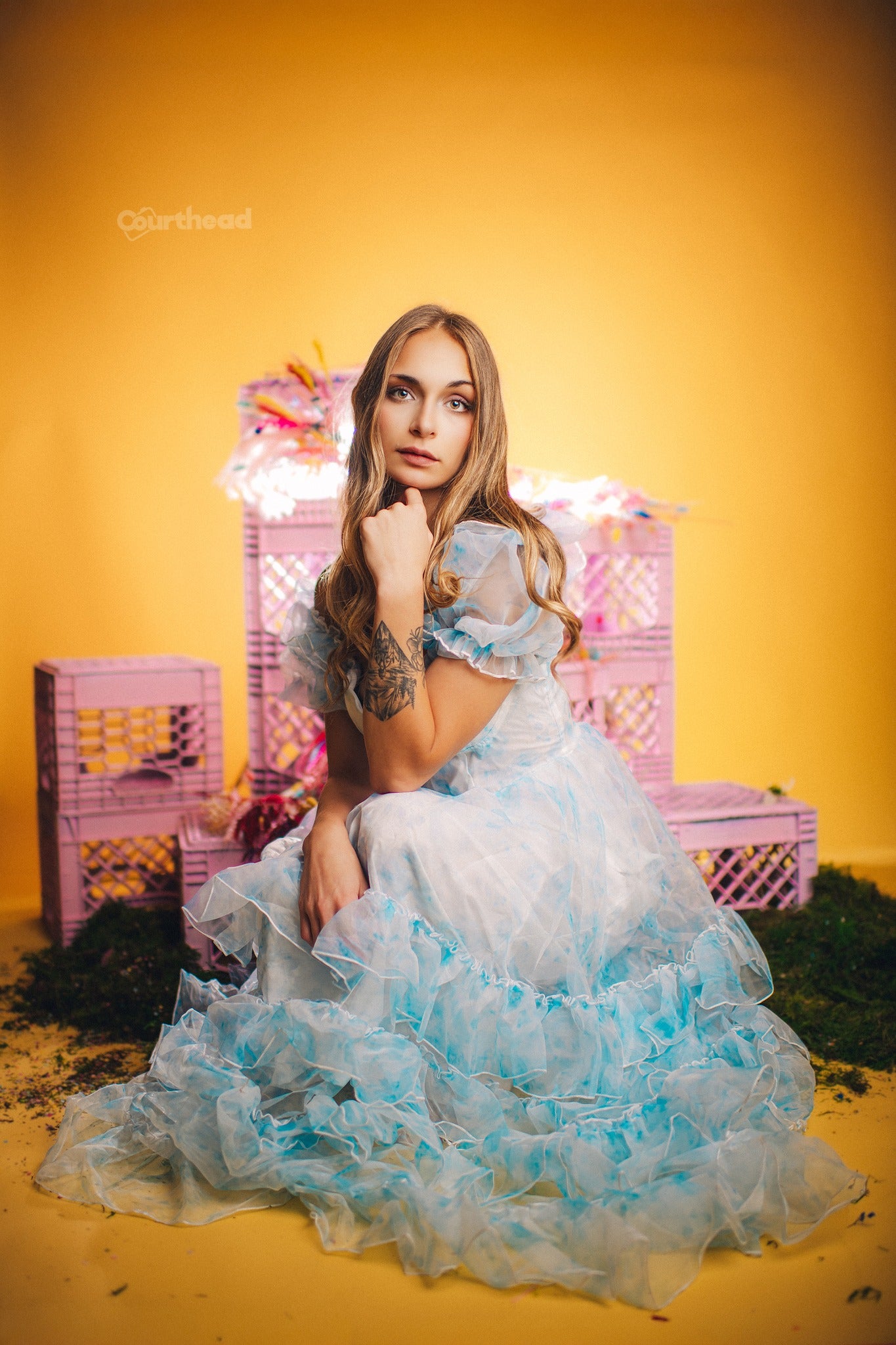 Kate Jaune clair Fond de Papier Sans Couture pour la photographie - Kate Backdrop FR