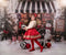 Kate Noël Stand Gourmand Sapins Neige Toile de fond+Hiver Neige Sol Toile de fond
