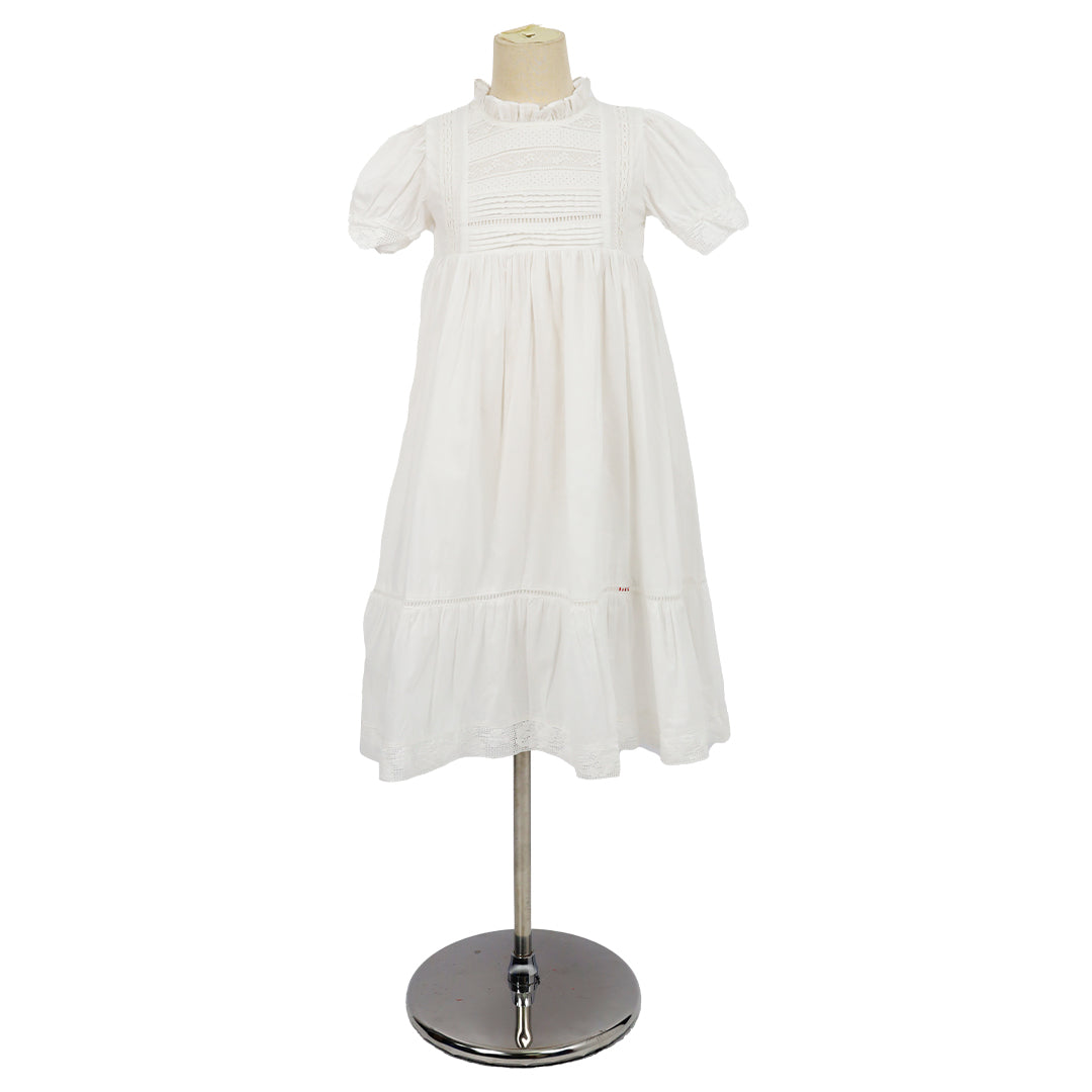 Kate Blanc Bohème Simple Robe pour Enfants - Kate Backdrop FR