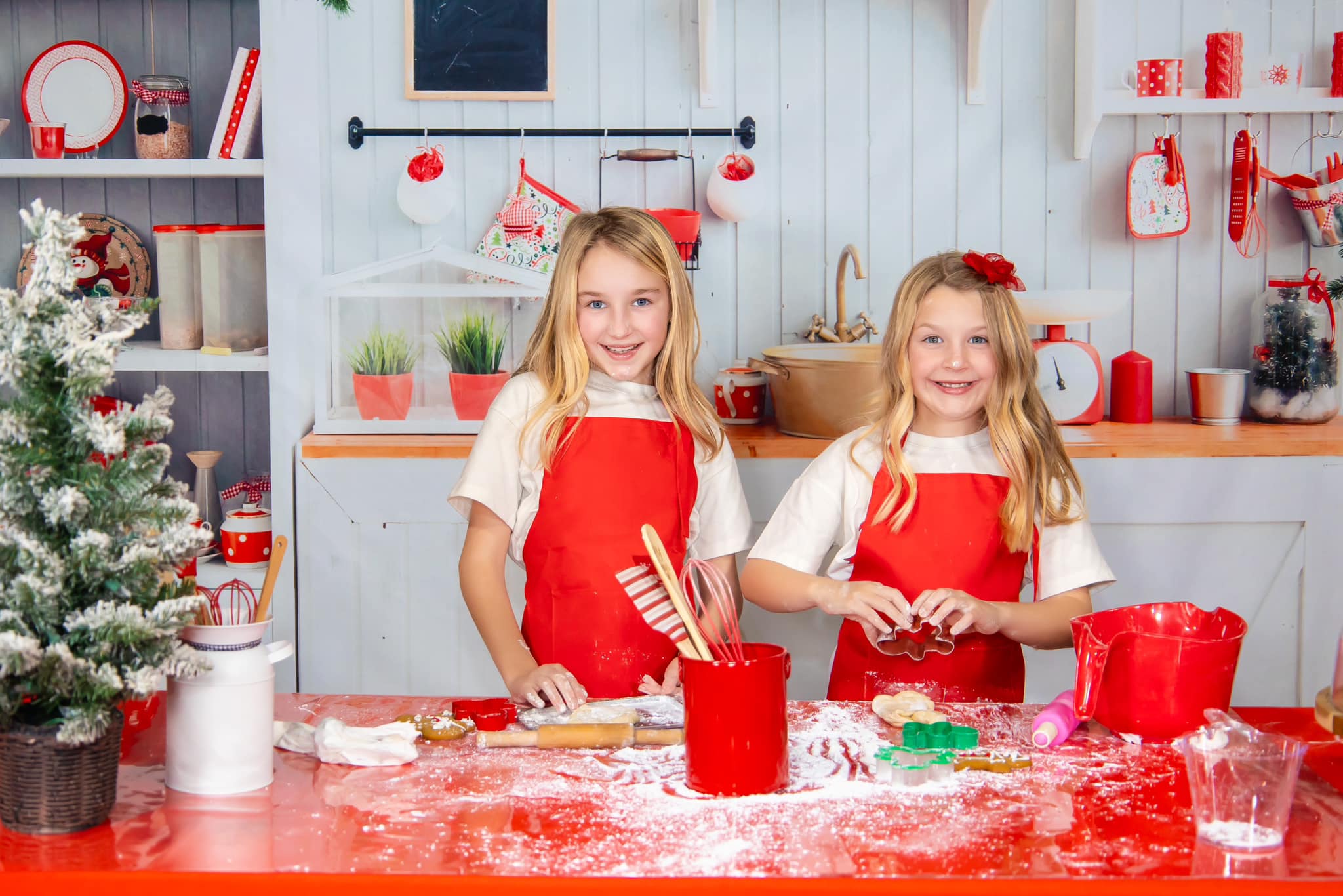 Kate Mur blanc Cuisine Noël Toile de fond en Laine pour la photographie - Kate Backdrop FR